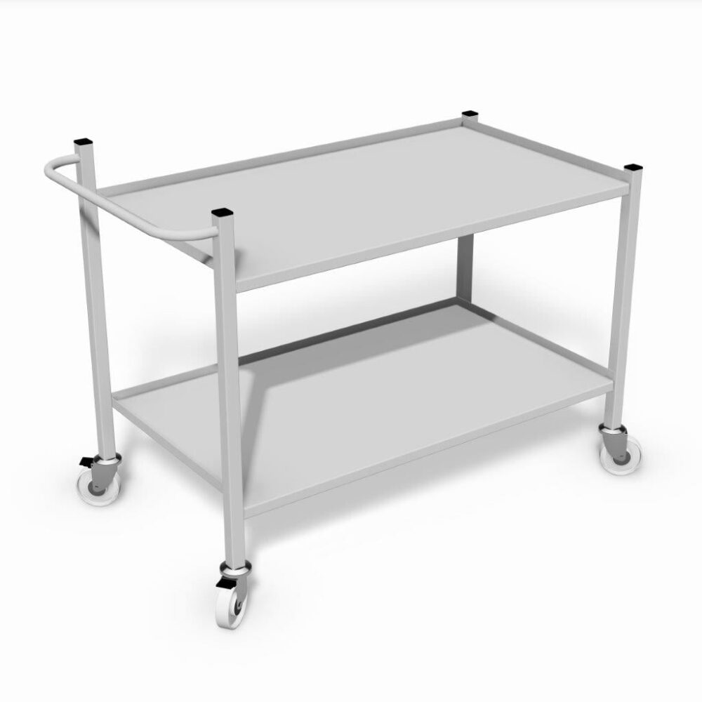 Transport Trolley With Two Shelves & Handle