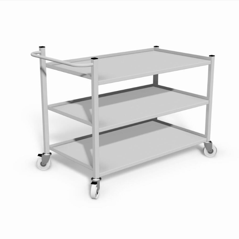 Transport Trolley With Three Shelves & Handle